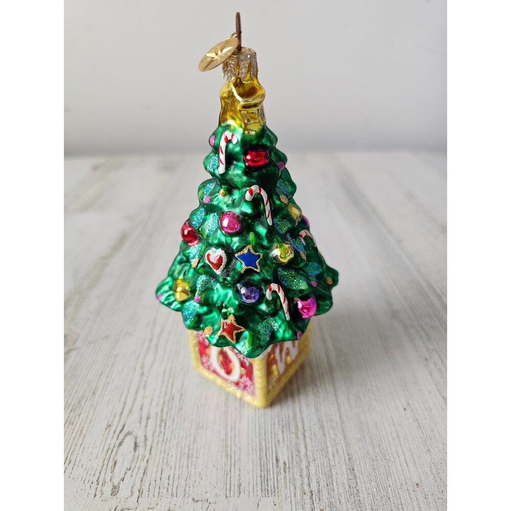 Radko Tannenbaum Snow tree vintage ornament Xmas tree